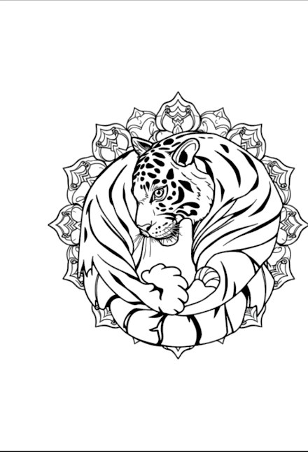 A design from Tiger Mandalas