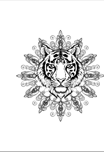 A design from Tiger Mandalas