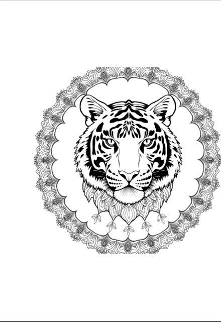 A design from Tiger Mandalas
