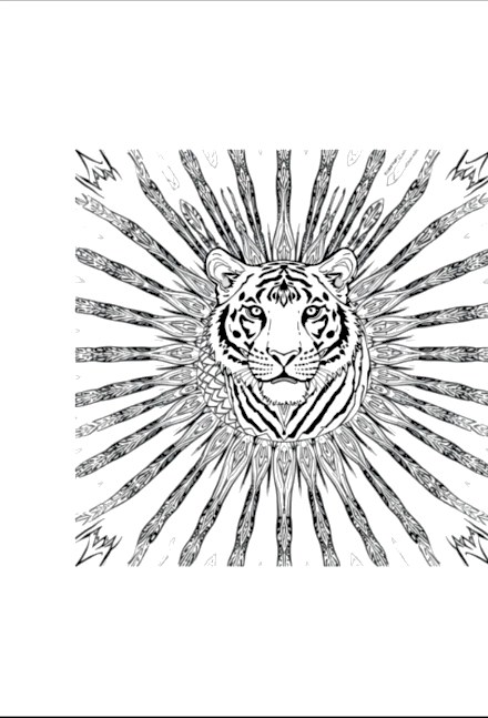 A design from Tiger Mandalas