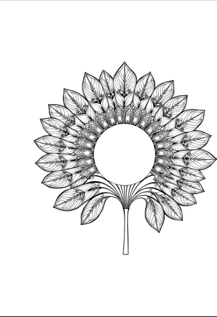 A design from Tropical Leaf Mandalas
