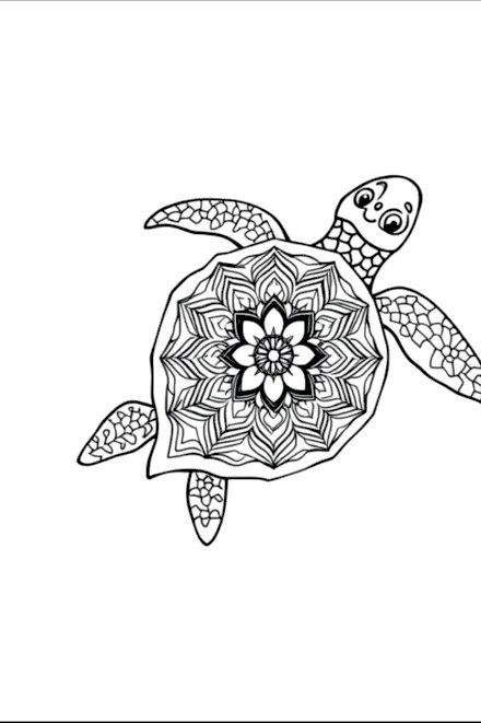 A design from Sea Turtle Mandalas