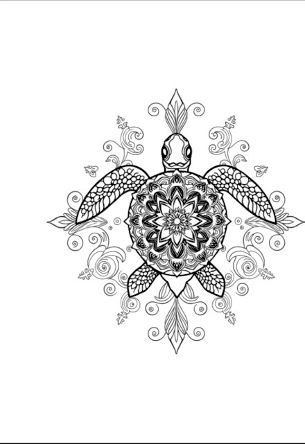 A design from Sea Turtle Mandalas