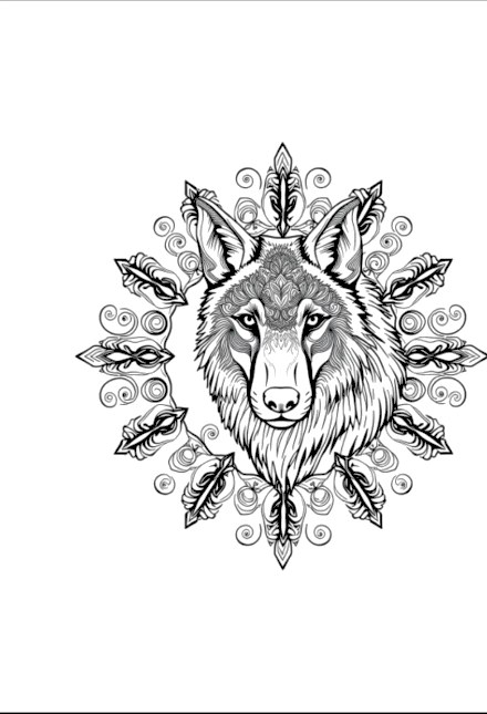 A design from Wolf Mandalas